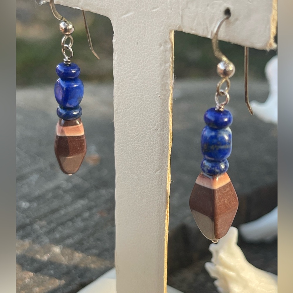 Jay King Mariam Jasper and Lapis earrings